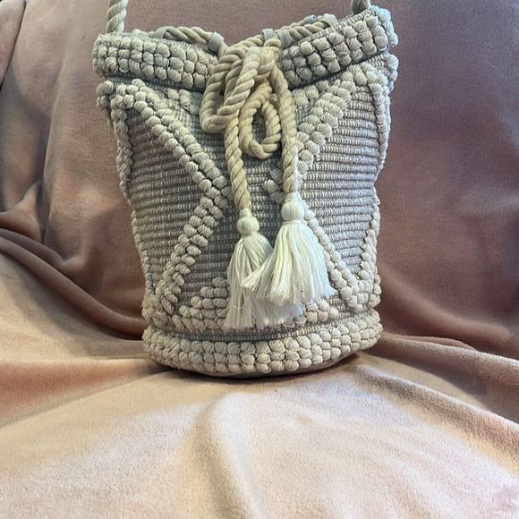 Ruggine White and Grey Beach Bag - Picture 3 of 7